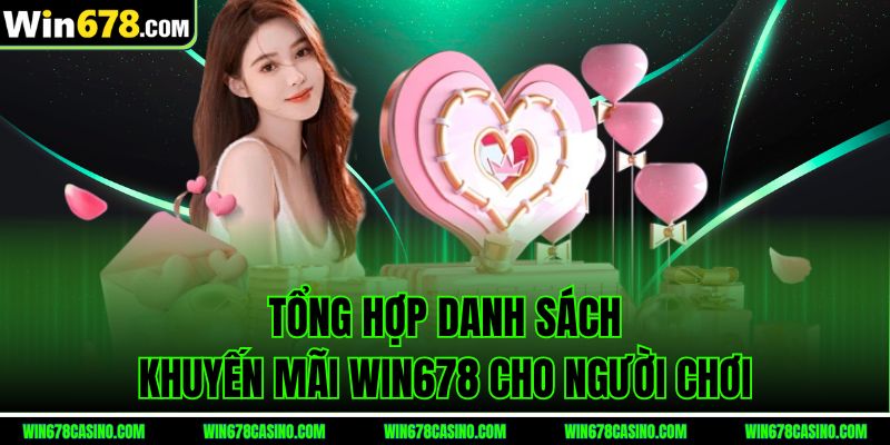 Tổng hợp danh sách khuyến mãi WIN678 cho người chơi Tổng hợp danh sách khuyến mãi WIN678 cho người chơi
